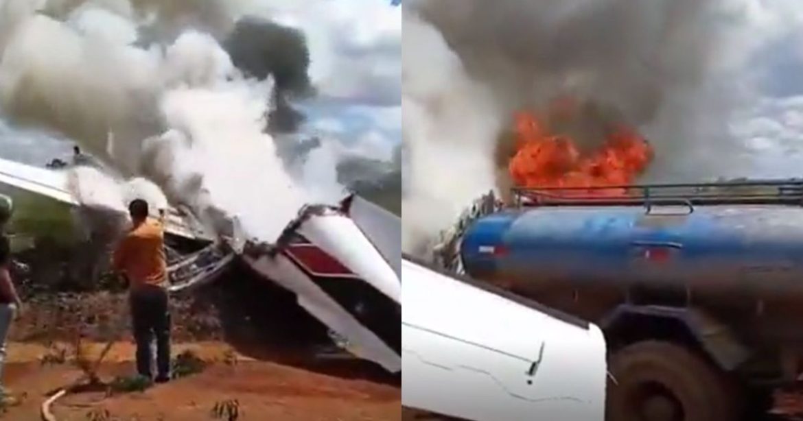 aviao-com-deputado-e-vereador-faz-pouso-forcado-e-pega-fogo-em-rondonia