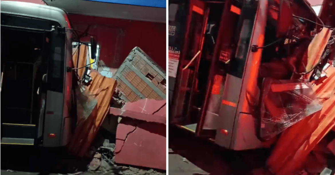 onibus-furtado-bate-em-muro-de-supermercado-em-sp;-veja-video